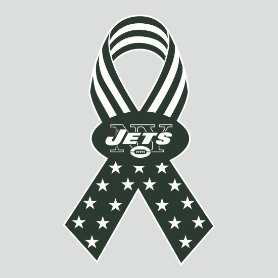 New York Jets Ribbon American Flag logo iron on paper